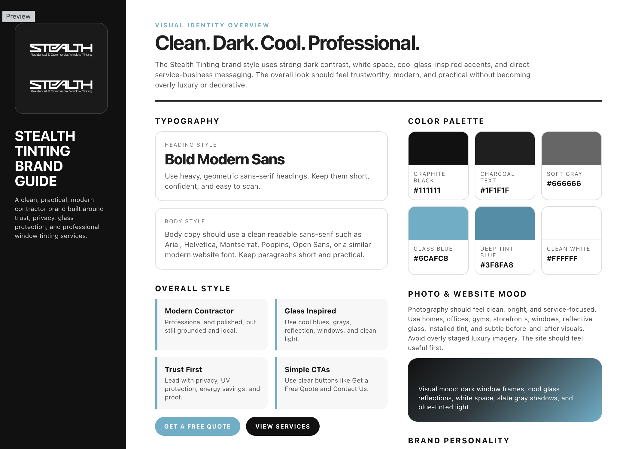Stealth Tinting Brand Assets